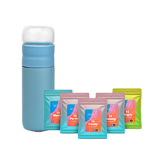 Set botella infusora térmica 300 ml más 5 mini recargas de té