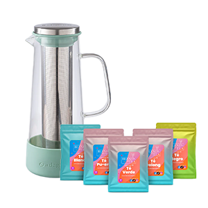 Set tetera 1,3 litros más 5 mini recargas de té